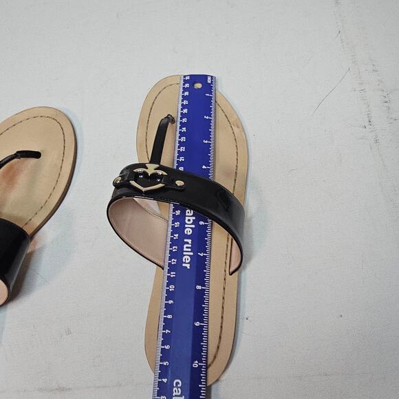 Kate Spade‎ Sz10 Patent Leather Flip-flops CassiaSandleSlippers Summer Designer - Picture 14 of 16